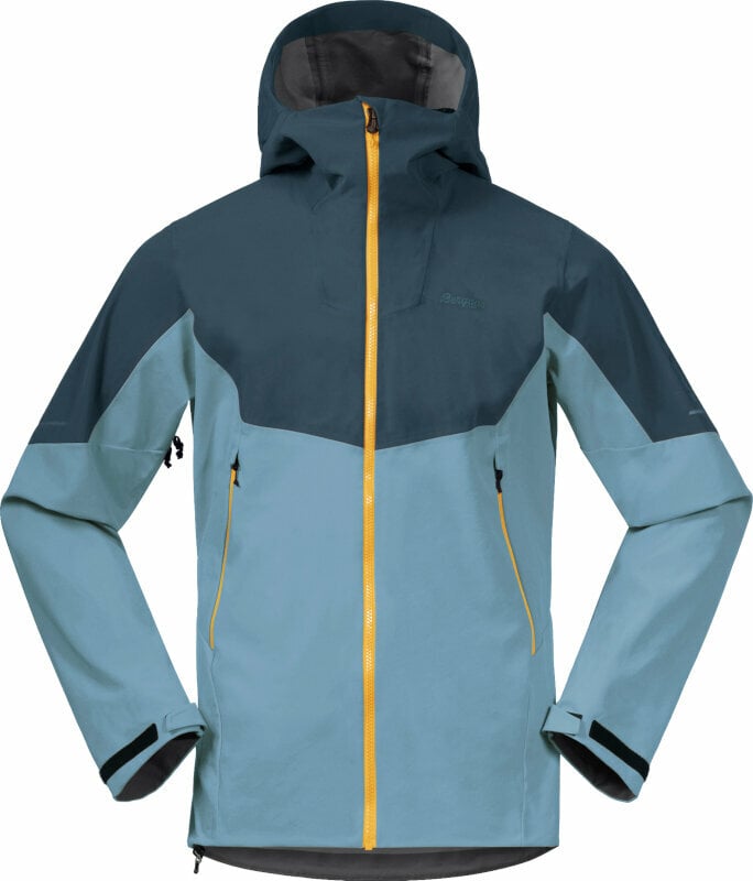 Ski Jacket Bergans Senja Hybrid Softshell Jacket Smoke Blue/Orion Blue/Light Golden Yellow S
