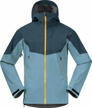 Ski-jas Bergans Senja Hybrid Softshell Jacket Smoke Blue/Orion Blue/Light Golden Yellow S - 1