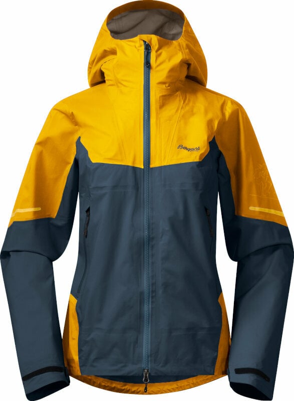 Casaco de esqui Bergans Senja 3L W Jacket Orion Blue/Light Golden Yellow M