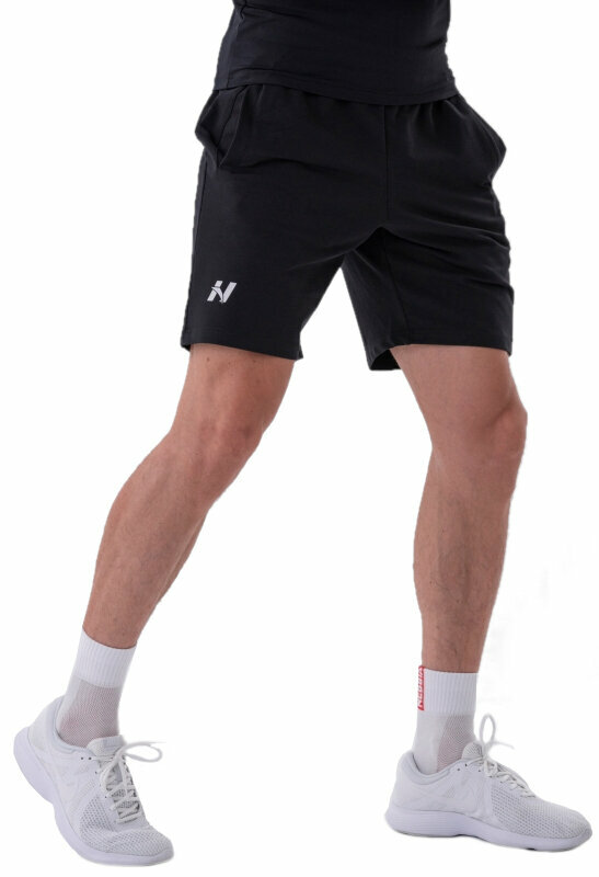 Calças de fitness Nebbia Relaxed-fit Shorts with Side Pockets Black XL Calças de fitness