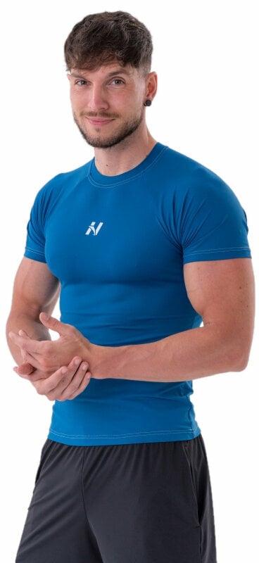 Fitness shirt Nebbia Functional Slim-fit T-shirt Blue XL Fitness shirt