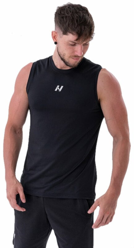 T-shirt de fitness Nebbia Functional Sporty Tank Top Power Black XL T-shirt de fitness