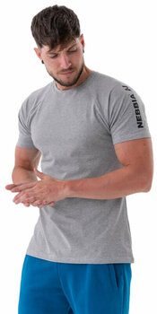Fitness póló Nebbia Sporty Fit T-shirt Essentials Light Grey XL Fitness póló - 1