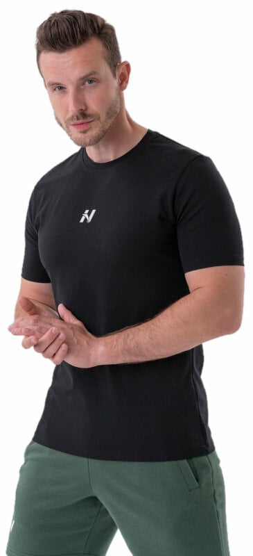 Fitness tričko Nebbia Classic T-shirt Reset Black L Fitness tričko