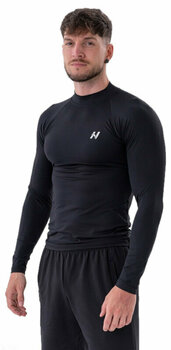 Majica za fitnes Nebbia Functional T-shirt with Long Sleeves Active Black M Majica za fitnes - 1