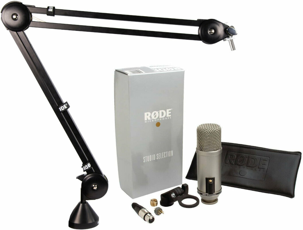 Microphone à condensateur pour studio Rode Broadcaster SET Microphone à condensateur pour studio