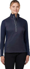 Jasje Callaway Mixed Media 1/4 Zip Water Resistant Peacoat M Jasje