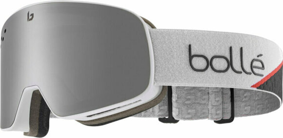 Skibriller Bollé Nevada White Matte/Black Chrome Skibriller - 1