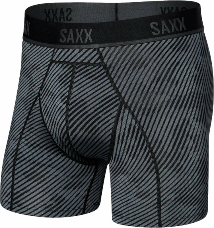 Fitnessondergoed SAXX Kinetic Boxer Brief Optic Camo/Black L Fitnessondergoed