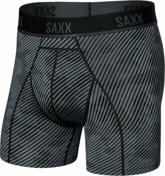 Fitness fehérnemű SAXX Kinetic Boxer Brief Optic Camo/Black S Fitness fehérnemű - 1