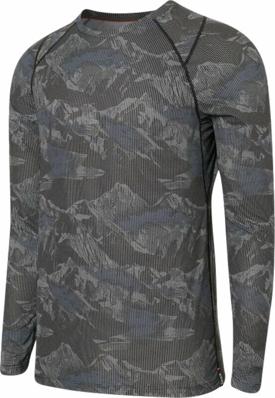 Thermal Underwear SAXX Quest Long Sleeve Crew Navy Mountainscape XL Thermal Underwear