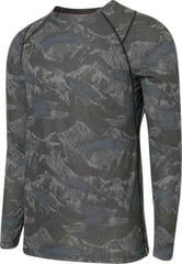 Lenjerie termică SAXX Quest Long Sleeve Crew Navy Mountainscape M Lenjerie termică