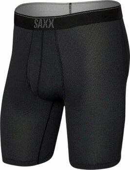 Fitness fehérnemű SAXX Quest Long Leg Boxer Brief Black II S Fitness fehérnemű - 1