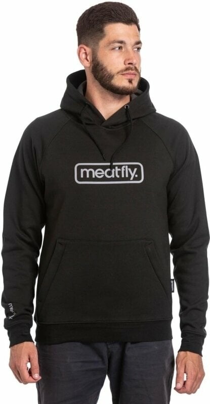 Majica s kapuljačom na otvorenom Meatfly Gravel Technical Hoodie Black XL Majica s kapuljačom na otvorenom
