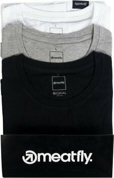 Outdoor T-Shirt Meatfly Logo T-Shirt Multipack Black/Grey Heather/White M T-Shirt - 1