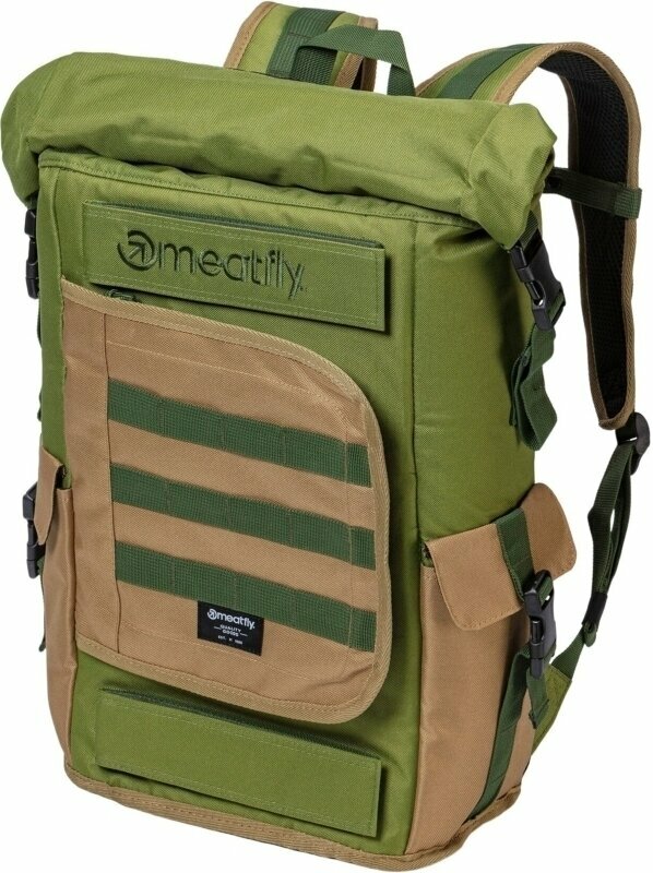 Mochila/saco de estilo de vida Meatfly Periscope Backpack Green/Brown 30 L Mochila