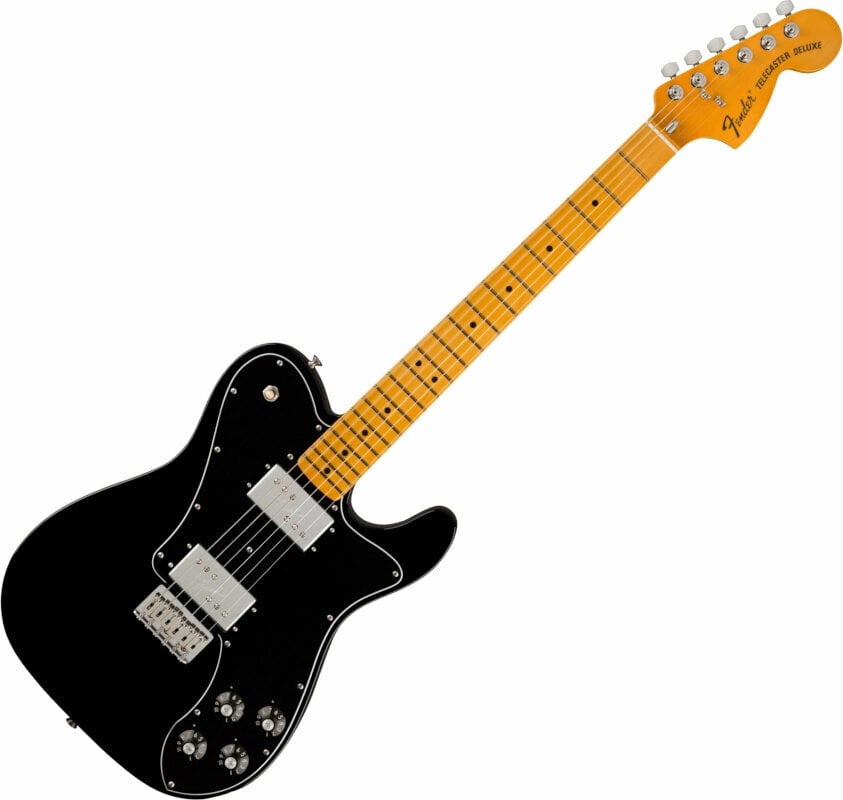 Elektromos gitár Fender American Vintage II 1975 Telecaster Deluxe MN Black