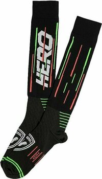 Skidstrumpor Rossignol Hero X3 Ski Socks Black L Skidstrumpor - 1