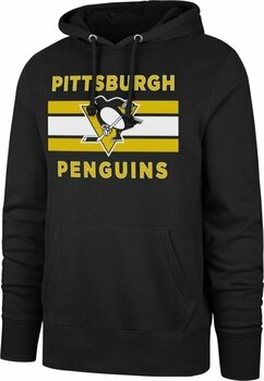 Hockey Sweatshirt Pittsburgh Penguins NHL Burnside Distressed Hoodie Black XL Hockey Sweatshirt - 1