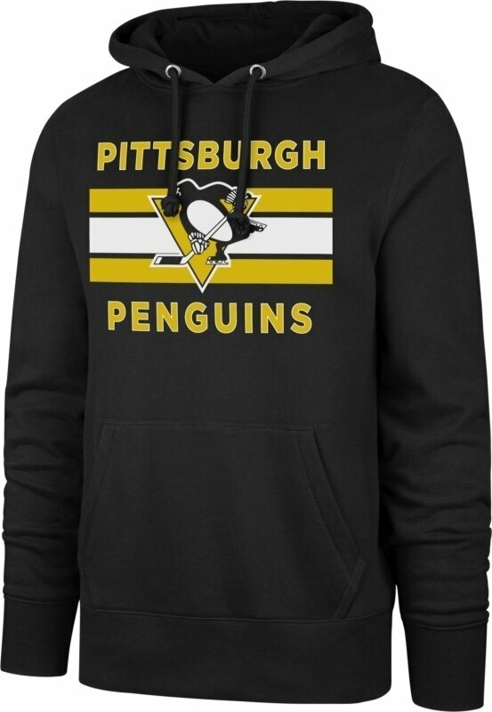 Hockey Sweatshirt Pittsburgh Penguins NHL Burnside Distressed Hoodie Black L Hockey Sweatshirt