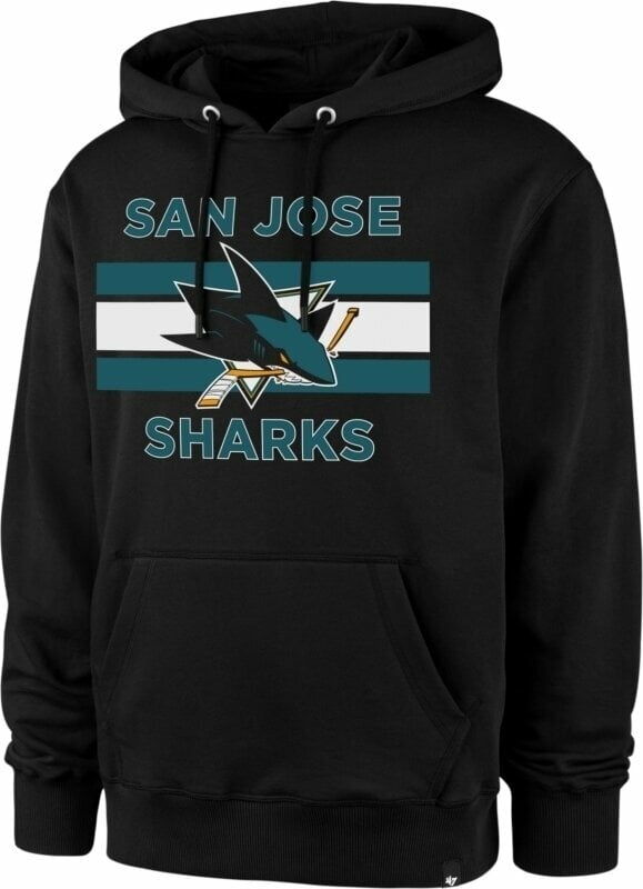 Hockey Sweatshirt San Jose Sharks NHL Burnside Pullover Hoodie Jet Black S Hockey Sweatshirt