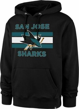 Hockey Sweatshirt San Jose Sharks NHL Burnside Pullover Hoodie Jet Black S Hockey Sweatshirt - 1