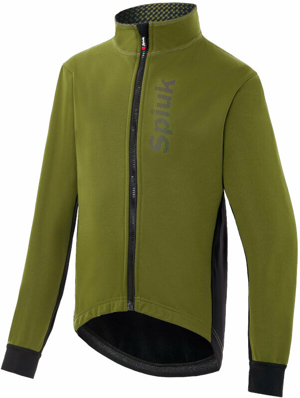 Cycling Jacket, Vest Spiuk Anatomic Membrane Jacket Kid Khaki Green 116 Jacket