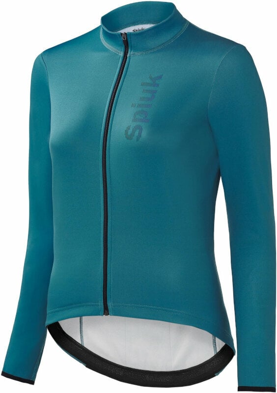 Cycling jersey Spiuk Anatomic Winter Jersey Long Sleeve Woman Jersey Turquoise Blue XL