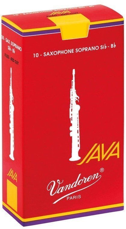 Blatt für Sopran Saxophon Vandoren Java Red Cut 2 Blatt für Sopran Saxophon