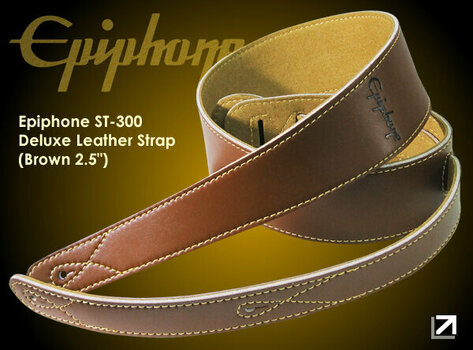 Ledergurte für Gitarren Epiphone ST 300 Deluxe Leather Strap - 1