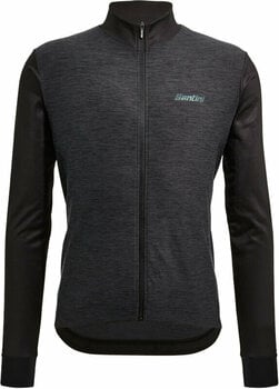 Cycling jersey Santini Colore Puro Long Sleeve Thermal Jersey Jacket Nero L - 1