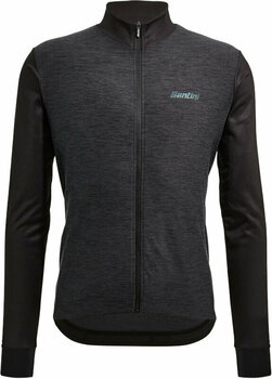 Odzież kolarska / koszulka Santini Colore Puro Long Sleeve Thermal Jersey Nero 3XL - 1