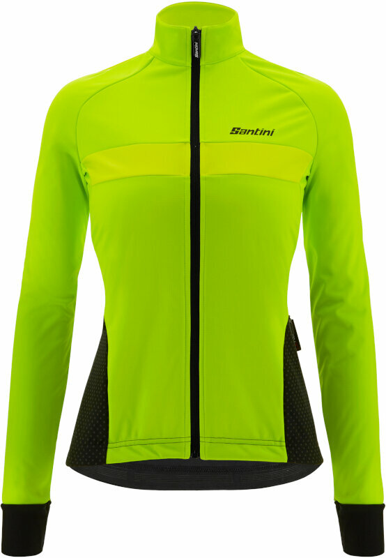 Cycling Jacket, Vest Santini Coral Bengal Woman Jacket Verde Fluo S Jacket