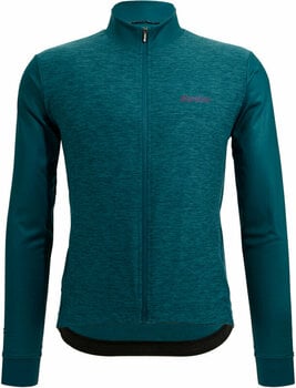 Cycling jersey Santini Colore Puro Long Sleeve Thermal Jersey Teal M - 1