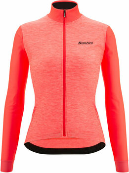Cycling jersey Santini Colore Puro Long Sleeve Woman Jersey Jacket Granatina M - 1