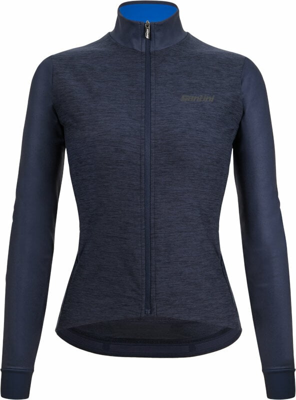 Cycling jersey Santini Colore Puro Long Sleeve Woman Jersey Jacket Nautica XL