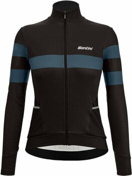 Cycling jersey Santini Coral Bengal Long Sleeve Woman Jersey Jacket Nero L - 1