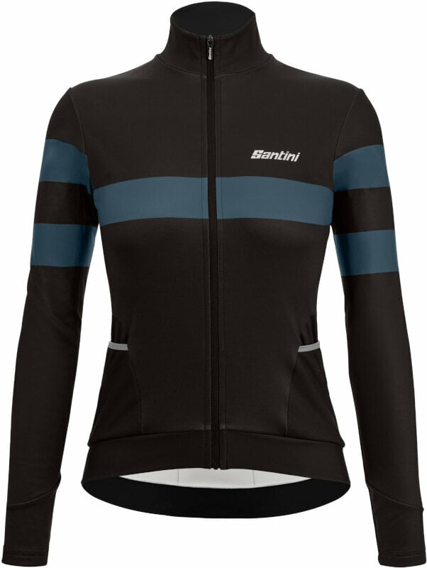 Cycling jersey Santini Coral Bengal Long Sleeve Woman Jersey Jacket Nero XL