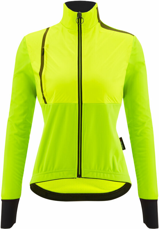 Chaqueta de ciclismo, chaleco Santini Vega Absolute Woman Jacket Lime S Chaqueta
