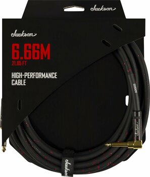 Instrumentkabel Jackson High Performance Cable Röd-Svart 6,66 m Rak-vinklad - 1