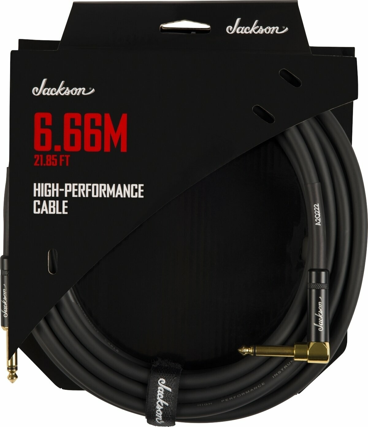 Nástrojový kábel Jackson High Performance Cable Čierna 6,66 m Rovný - Zalomený
