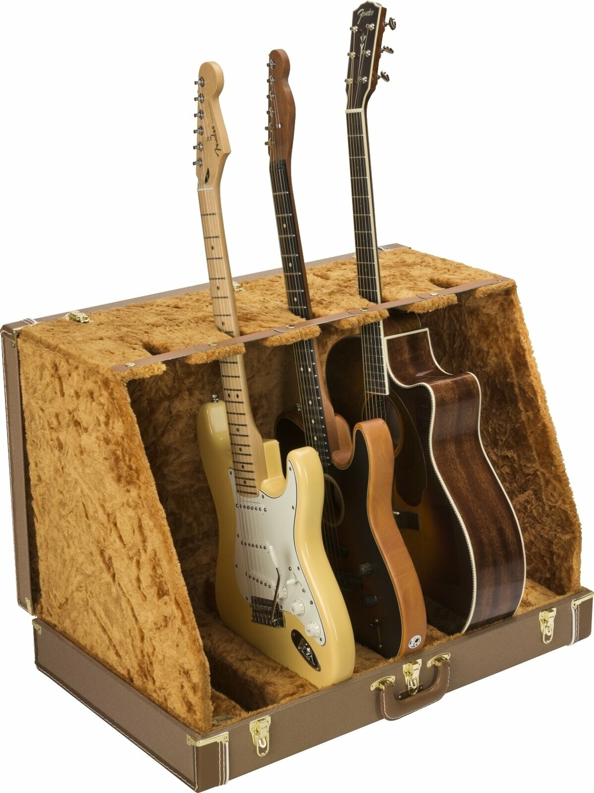 Support multi-guitare Fender Classic Series Case Stand 5 Brown Support multi-guitare