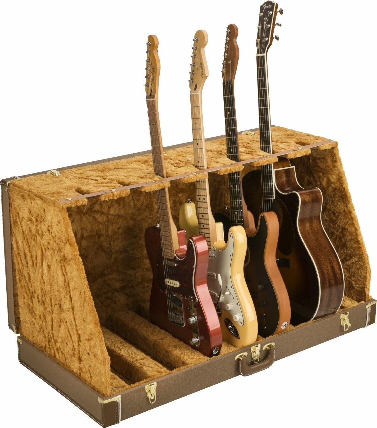 Standaard voor meerdere gitaren Fender Classic Series Case Stand 7 Brown Standaard voor meerdere gitaren