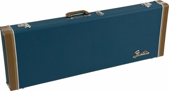 Case for Electric Guitar Fender Classic Series Wood Case Strat/Tele Lake Placid Blue Case for Electric Guitar - 1