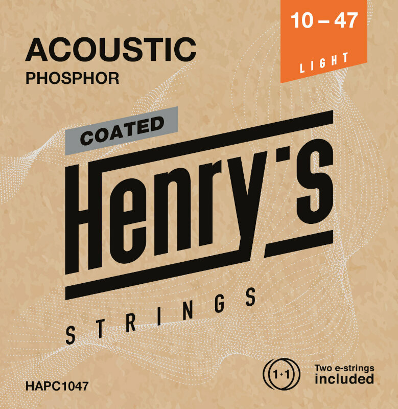 Struny pro akustickou kytaru Henry's Coated Phosphor 10-47