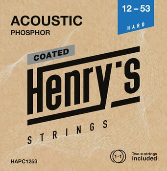 Struny pro akustickou kytaru Henry's Coated Phosphor 12-53 - 1