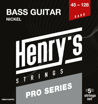 Struny pro 5-strunnou baskytaru Henry's PRO Nickel 45-128 - 1