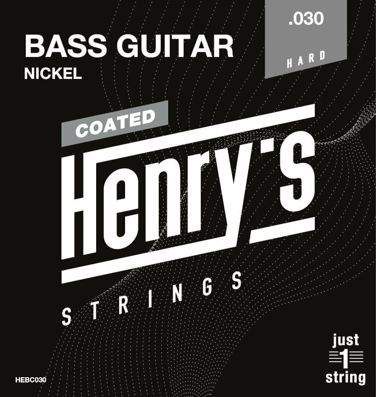 Single Bass String Henry's Coated Nickel 030 Single Bass String