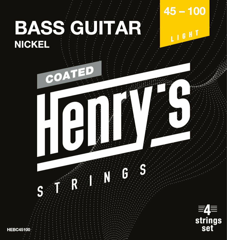 Struny pro baskytaru Henry's Coated Nickel 45-100