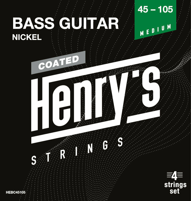 Bassguitar strings Henry's Coated Nickel 45-105